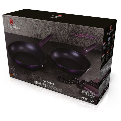 ZESTAW PATELNI TYTANOWYCH 22/26cm BERLINGER HAUS PURPLE ECLIPSE BH-6789