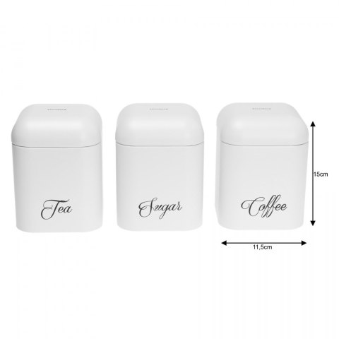 ZESTAW POJEMNIKÓW KUCHENNYCH HERABATA KAWA CUKIER KLAUSBERG KB-7505