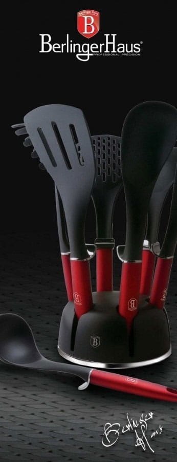 ZESTAW PRZYBORÓW KUCHENNYCH 7 EL. BERLINGER HAUS BURGUNDY BH-6241