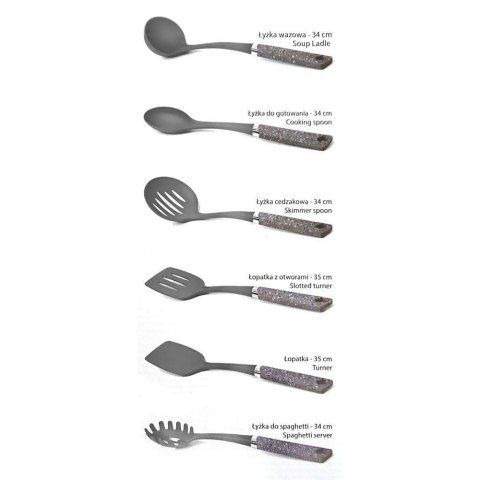 ZESTAW PRZYBORÓW KUCHENNYCH 7 EL. NYLON ZILNER ZL-5130-GU