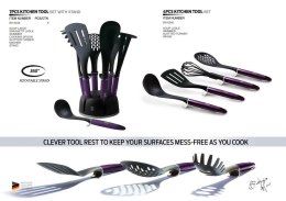 ZESTAW PRZYBORÓW KUCHENNYCH 7 ELE. BERLINGER HAUS PURPLE BH-6246