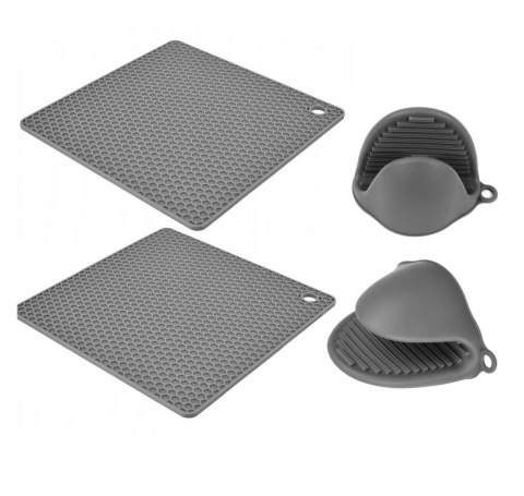 ZESTAW SILIKONOWY 4 EL. 2xŁAPKA + 2xPODKŁADKA BRUNBESTE BB-1527