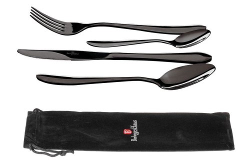 ZESTAW SZTUĆCÓW 4 EL. Z POKROWCEM BERLINGER HAUS BLACK BH-2726