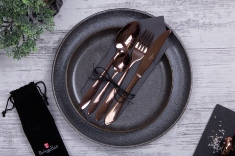 ZESTAW SZTUĆCÓW 4 EL. Z POKROWCEM BERLINGER HAUS ROSEGOLD BH-2727