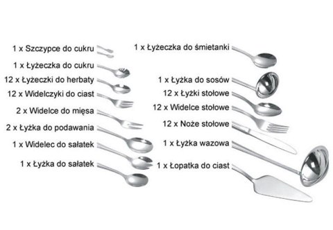 ZESTAW SZTUĆCÓW 72 EL. ZILNER ZL-6505 POŁYSK
