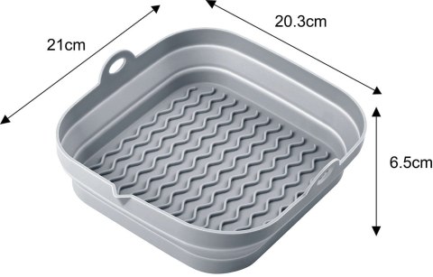 ZESTAW WKŁADÓW SILIKONOWYCH DO FRYTKOWNICY BEZTŁUSZCZOWEJ 2 SZTUKI KWADRATOWY 20CM SKŁADANY KLAUSBERG KB-7790