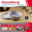 ZESTAW WKŁADÓW SILIKONOWYCH DO FRYTKOWNICY BEZTŁUSZCZOWEJ 2 SZTUKI OKRĄGŁY 20CM SKŁADANY KLAUSBERG KB-7789