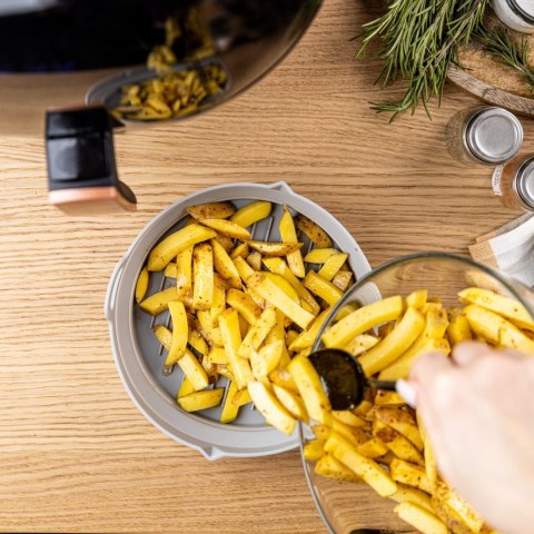 ZESTAW WKŁADÓW SILIKONOWYCH DO FRYTKOWNICY BEZTŁUSZCZOWEJ 2 SZTUKI OKRĄGŁY 20CM SKŁADANY KLAUSBERG KB-7789