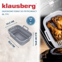 ZESTAW WKŁADÓW SILIKONOWYCH DO FRYTKOWNICY BEZTŁUSZCZOWEJ 2 SZTUKI PROSTOKĄTNY 20.5X14.5CM SKŁADANY KLAUSBERG KB-7791