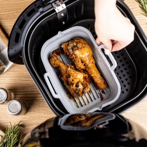 ZESTAW WKŁADÓW SILIKONOWYCH DO FRYTKOWNICY BEZTŁUSZCZOWEJ 2 SZTUKI PROSTOKĄTNY 20.5X14.5CM SKŁADANY KLAUSBERG KB-7791