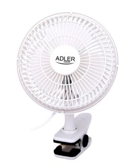 Adler | Fan with clip | AD 7317 | Table Fan | White | Diameter 15 cm | Number of speeds 2 | 30 W | No