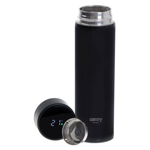 Adler | Thermal Flask | CR 4507bk | Pojemność 0.473 L | Materiał stal nierdzewna/silikon | Czarny