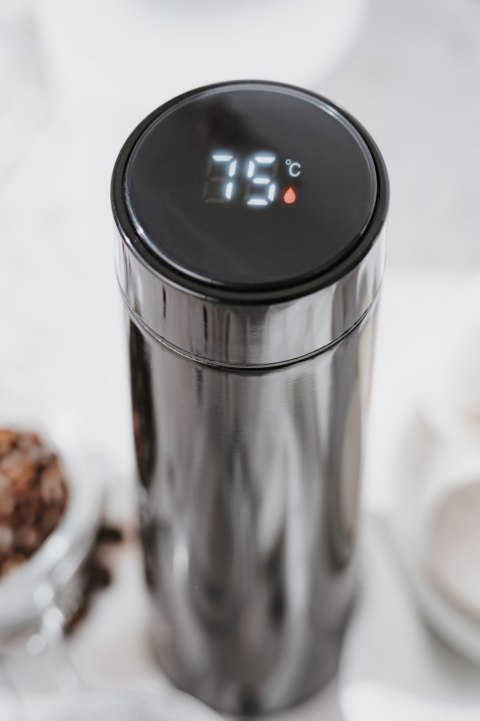 Adler | Thermal Flask | CR 4507bk | Pojemność 0.473 L | Materiał stal nierdzewna/silikon | Czarny