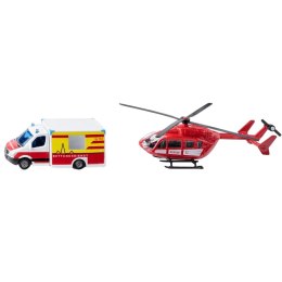 Siku Super: Mercedes-Benz Ambulans + Helikopter ratunkowy