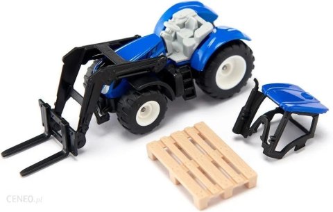 Taktor z widłami i paletami New Holland | Siku Super | Seria 15