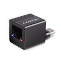 AXAGON ADE-MINIC Miniatur aluminum USB-C 3.2 Gen 1 Gigabit Ethernet 10/100/1000 Mb/s adapter with automatic installation