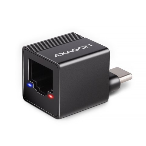 AXAGON ADE-MINIC Miniatur aluminum USB-C 3.2 Gen 1 Gigabit Ethernet 10/100/1000 Mb/s adapter with automatic installation