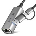 AXAGON ADE-TXCA Compact aluminum USB 3.2 Gen 1 Gigabit Ethernet 10/100/1000Mbit adapter with automatic installation, Nintendo Sw