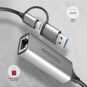 AXAGON ADE-TXCA Compact aluminum USB 3.2 Gen 1 Gigabit Ethernet 10/100/1000Mbit adapter with automatic installation, Nintendo Sw