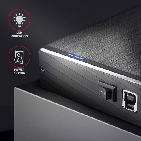 AXAGON | Compact aluminum USB 3.2 Gen 1 external box SATA intended for 3.5" HDD
