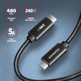 AXAGON Data and charging USB 480Mbps cable, 3 m | BUCM2-CM30AB | USB-C to USB-C