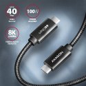 AXAGON Data and charging USB4 Gen 3x2 cable, 1 m | BUCM432-CM10AB | USB Type C - USB Type C