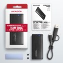 AXAGON External USB-C 3.2 Gen 2 metal box for M.2 NVMe & SATA SSD disks
