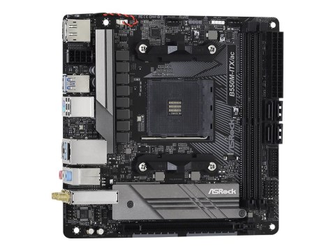 ASRock B550M-ITX/AC | Processor family AMD | Processor socket AM4 | DDR4 | Supported hard disk drive interfaces SATA, M.2 | Numb