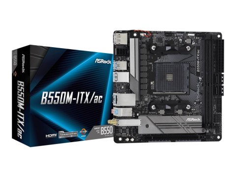 ASRock B550M-ITX/AC | Processor family AMD | Processor socket AM4 | DDR4 | Supported hard disk drive interfaces SATA, M.2 | Numb