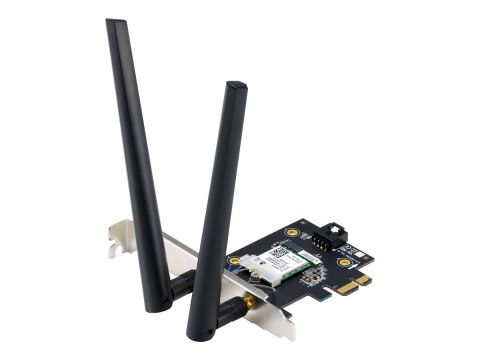 Asus WiFi 7 PCI-E Adapter with 2 external antennas | PCE-BE6500 | 802.11be | Mesh Support No | MU-MiMO No | No mobile broadband