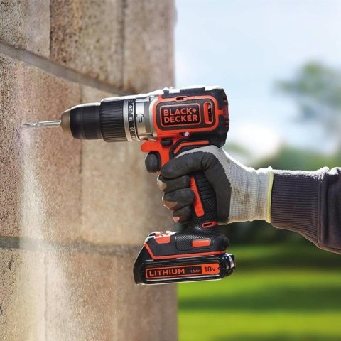 BLACK & DECKER 18V Drill Driver with 2x2.0 Ah Batteries | BCD383D2XK-QW