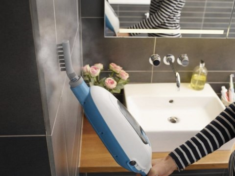 BLACK & DECKER | Steam mop | FSMH13E10-QS | Power 1300 W | Water tank capacity 0.38 L | White/Blue