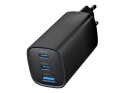 Cablexpert 3-port 65 W GaN USB PowerDelivery fast charger | TA-UC-PDQC65-01-BK