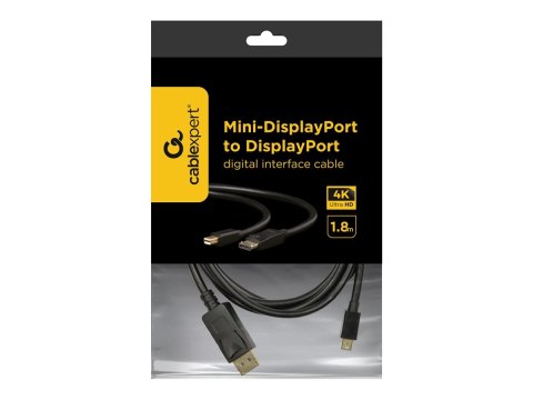 Cablexpert Mini DisplayPort to DisplayPort digital interface cable | CCP-mDP2-6 | Black | 1.8 m