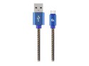 Cablexpert Premium Jeans (Denim) Type-C USB Cable with Metal Connectors | CC-USB2J-AMCM-1M-BL | Blue | 24 pin USB-C - male | 1 m