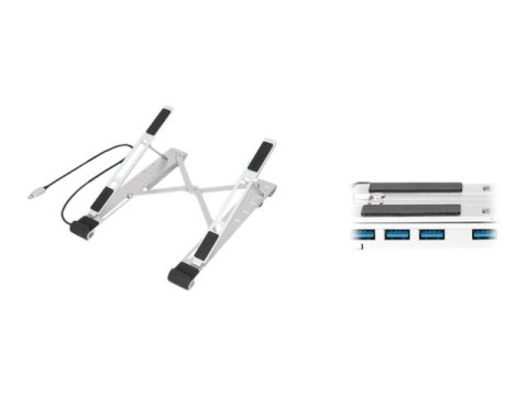 Digitus | Variable Notebook Stand with integrated USB-C Hub, 5 Port | DA-90424