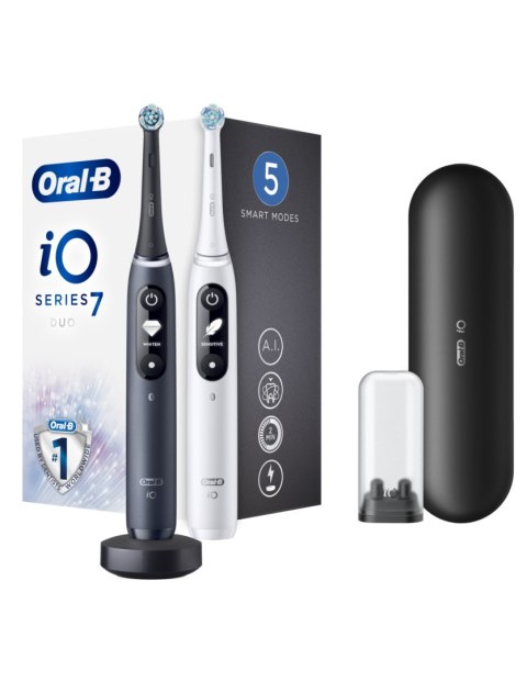 Elektryczna szczoteczka do zębów Oral-B | iO 7 Duo Pack | Akumulatorowa | Dla dorosłych | Liczba główek szczoteczki w zestawie 2
