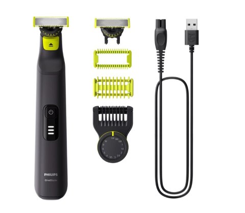 Golarka do twarzy i ciała Philips | QP6542/15 OneBlade Pro 360 | Czas pracy (maks.) 90 min | Na mokro i sucho | Litowo-jonowa |