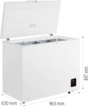 Gorenje Freezer FH25EAW, Energy efficiency class E, Chest, Free standing, Height 84.7 cm, Total net capacity 248 L, White