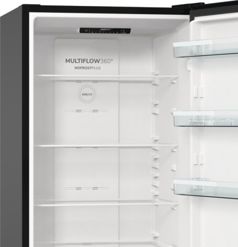 Gorenje | Refrigerator | NRK6202EBXL4 | Energy efficiency class E | Free standing | Combi | Height 200 cm | No Frost system | Fr