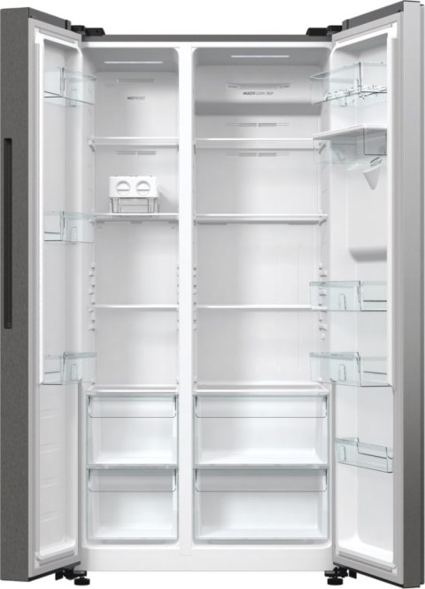 Gorenje Refrigerator | NRR9185EAXLWD | Energy efficiency class E | Free standing | Side by side | Height 178.6 cm | No Frost sys