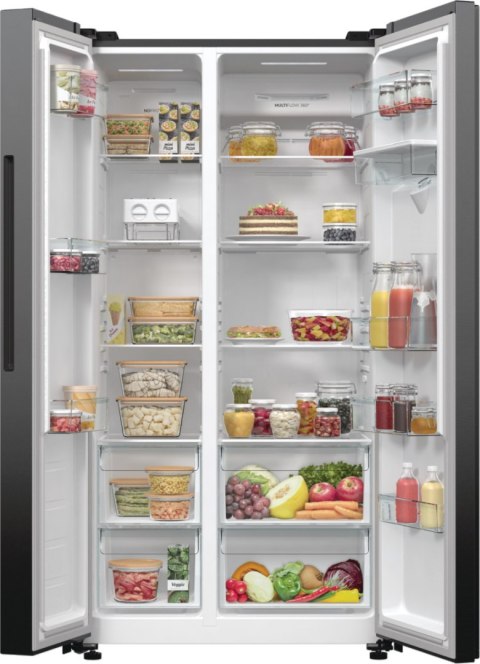 Gorenje Refrigerator | NRR9185EABXLWD | Energy efficiency class E | Free standing | Side by side | Height 178.6 cm | No Frost sy