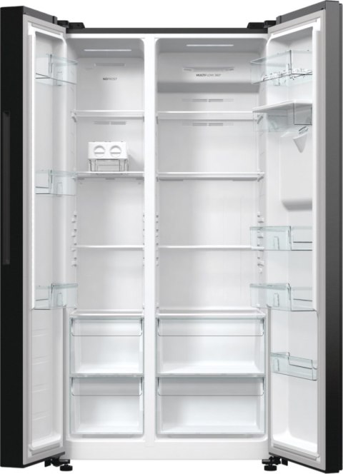 Gorenje Refrigerator | NRR9185EABXLWD | Energy efficiency class E | Free standing | Side by side | Height 178.6 cm | No Frost sy