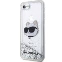 Karl Lagerfeld KLHCI8LNCHCS iPhone 7/8/ SE 2020 / SE 2022 silver/silver hardcase Glitter Choupette Head
