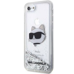 Karl Lagerfeld KLHCI8LNCHCS iPhone 7/8/ SE 2020 / SE 2022 silver/silver hardcase Glitter Choupette Head