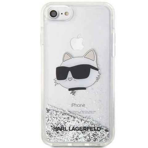 Karl Lagerfeld KLHCI8LNCHCS iPhone 7/8/ SE 2020 / SE 2022 silver/silver hardcase Glitter Choupette Head