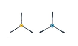 Midea Spare Parts Kit for V12: 4x Side Brushes, 4x Mops