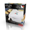 Adler | AD 301 | Opiekacz do kanapek | 750 W | Liczba płyt 1 | Liczba ciastek 2 | Biały