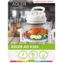 Adler | Hot air fryer/halogen oven | AD 6304 | Power Consumption 1.4 W | Capacity 12 litres | White