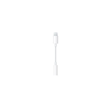 Apple | Przejściówka z Lightning na gniazdo słuchawkowe | Mini-phone stereo 3,5 mm | Żeńska | Męska | Apple Lightning | Biała